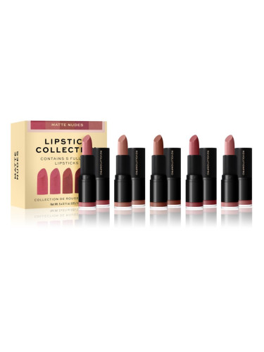Revolution PRO Lipstick Collection комплект червила цвят Matte Nude 5 бр.