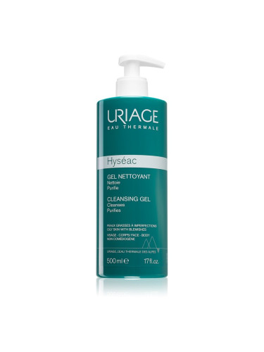 Uriage Hyséac Cleansing Gel лек почистващ гел за лице и тяло 500 мл.