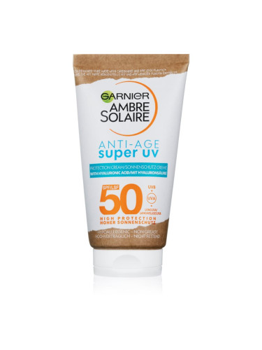 Garnier Ambre Solaire Super UV защитен крем за лице против бръчки SPF 50 50 мл.