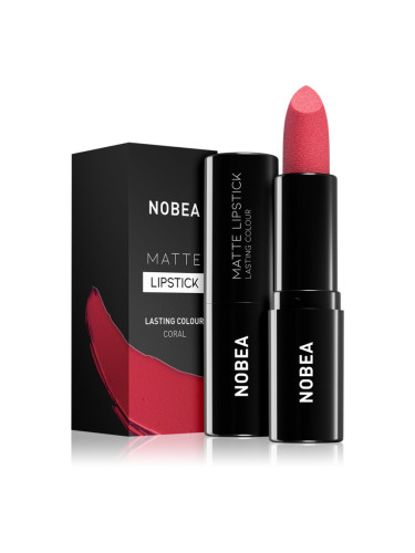 NOBEA Day-to-Day Matte Lipstick матиращо червило цвят Coral #M17 3 гр.