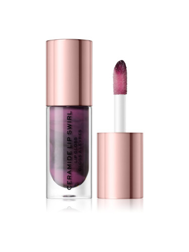 Makeup Revolution Ceramide Swirl хидратиращ блясък за устни цвят Cherry Mauve 4,5 мл.