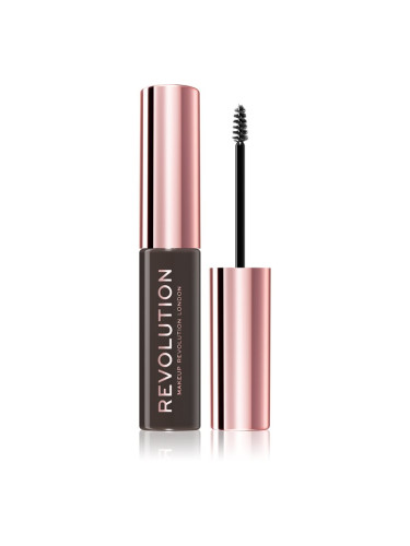 Makeup Revolution Brow Fixer гел за вежди цвят Dark Brown 6 мл.