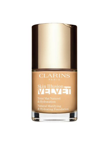 Clarins Skin Illusion Velvet течен фон дьо тен с матов завършек с подхранващ ефект цвят 105N 30 мл.