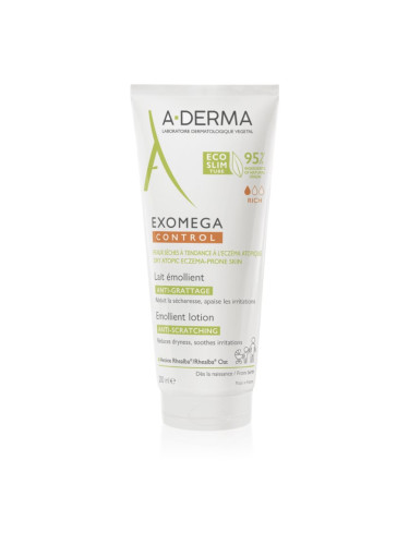 A-Derma Exomega Control Emollient Lotion тоалетно мляко за тяло против възпаление и сърбеж 200 мл.