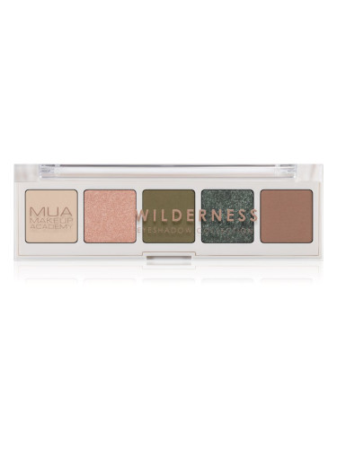MUA Makeup Academy Professional 5 Shade Palette палитра сенки за очи цвят Wilderness 3,8 гр.