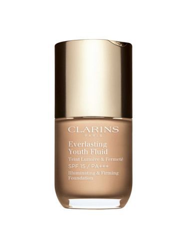 Clarins Everlasting Youth Fluid озаряващ фон дьо тен SPF 15 цвят 108.3 Organza 30 мл.