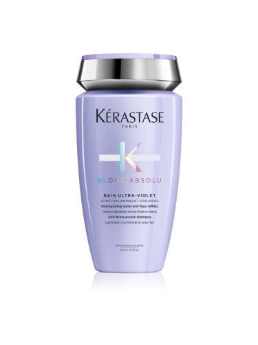 Kérastase Blond Absolu Bain Ultra-Violet шампоанена процедура за изрусена коса, коса с кичури със студени руси нюанси 250 мл.