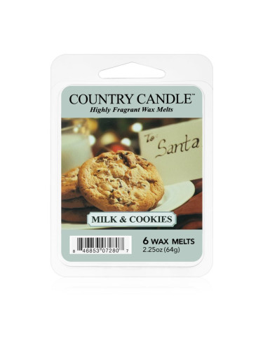 Country Candle Milk & Cookies восък за арома-лампа 64 гр.