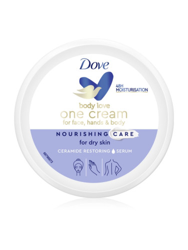 Dove Body Love Rich Nourishing Cream подхранващ крем за лице, ръце и тяло 250 мл.