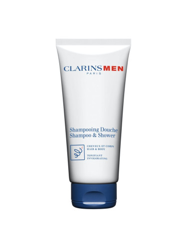Clarins Men Shampoo & Shower освежаващ шампоан за тяло и коса 200 мл.