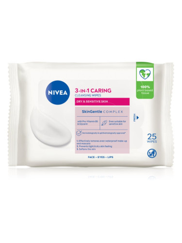 Nivea Face Cleansing фини почистващи кърпички с бадемово мляко 25 бр.