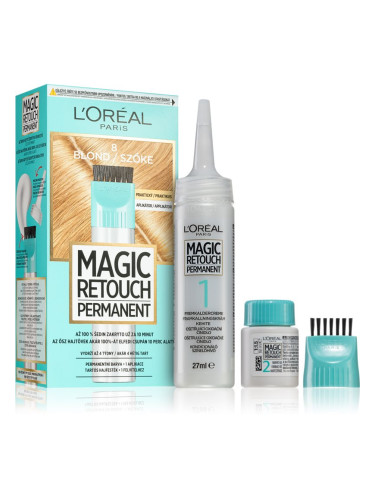 L’Oréal Paris Magic Retouch Permanent тонираща боя за израстнали корени с апликатор цвят 8 BLOND