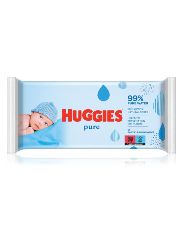 Huggies Pure почистващи кърпички за деца от раждането им 56 бр.