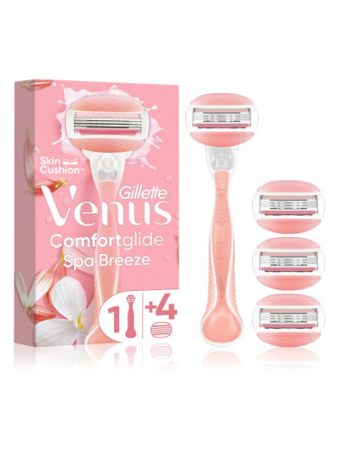 Gillette Venus ComfortGlide Spa Breeze Дамска самобръсначка + резервни ножчета 4 бр.