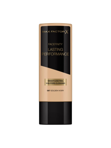 Max Factor Facefinity Lasting Performance течен фон дьо тен за дълготраен ефект цвят 097 Golden Ivory 35 мл.