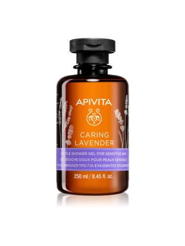 Apivita Caring Lavender Shower Gel for Sensitive Skin нежен душ гел за чувствителна кожа 250 мл.