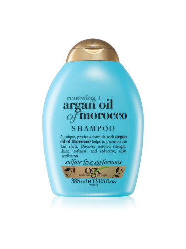 OGX Argan Oil Of Morocco възстановяващ шампоан за блясък и мекота на косата 385 мл.