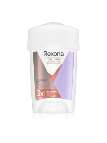 Rexona Maximum Protection Antiperspirant крем-антиперспирант срещу силно изпотяване Sensitive Dry 45 мл.