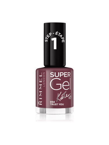 Rimmel Super Gel By Kate гел лак за нокти без използване на UV/LED лампа цвят 054 Trust You 12 мл.