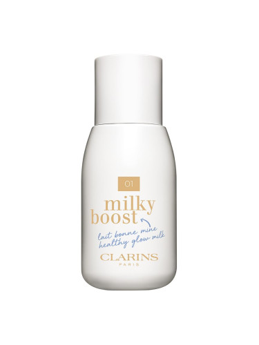 Clarins Milky Boost тониращ лосион да уеднакви цвета на кожата цвят 01 Milky Cream 50 мл.