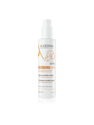 A-Derma Protect Kids Children Invisible Spray слънцезащитно мляко в спрей SPF 50+ за деца 200 мл.