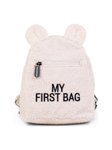 Childhome My First Bag Teddy Off White детска раница 20x8x24 cm