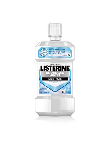 Listerine Advanced White Mild Taste вода за уста с избелващ ефект 500 мл.