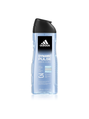 Adidas Dynamic Pulse душ-гел за лице, тяло и коса 3 в 1 400 мл.