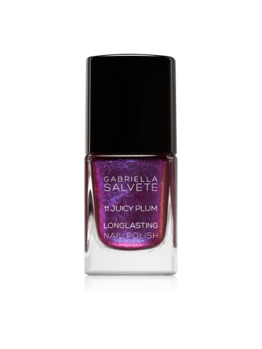 Gabriella Salvete Longlasting Enamel лак за нокти с холографичен ефект цвят 11 Juicy Plum 11 мл.