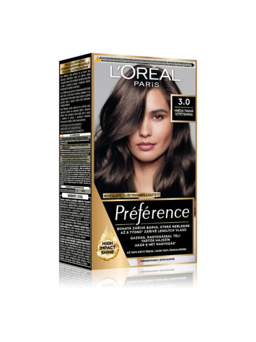 L’Oréal Paris Préférence боя за коса цвят 3.0 Dark Brown 1 бр.