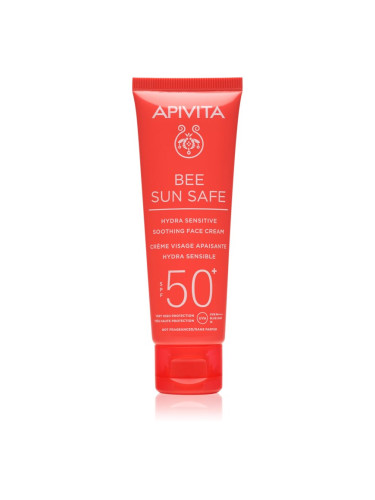 Apivita Bee Sun Safe Sensitive Face SPF50+ успокояващ и хидратиращ крем SPF 50+ 50 мл.