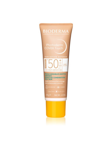 Bioderma Photoderm Cover Touch високо покривен фон дьо тен SPF 50+ цвят Golden 40 гр.