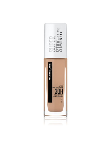 MAYBELLINE NEW YORK SuperStay Active Wear дълготраен фон дьо тен за пълно покритие цвят 21 Nude Beige 30 мл.