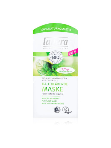 Lavera Bio Mint дълбоко почистваща маска 2x5 мл.