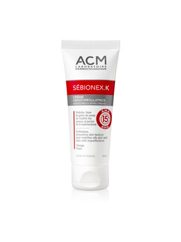 ACM Sébionex K защитен матиращ крем за мазна кожа с несъвършенства s AHA 40 мл.
