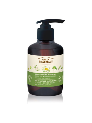 Green Pharmacy Green Tea Face Wash лек почистващ гел за смесена и мазна кожа 270 мл.