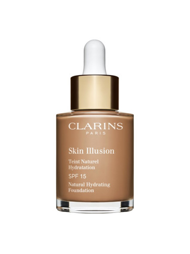 Clarins Skin Illusion Natural Hydrating Foundation озаряващ хидратиращ фон дьо тен SPF 15 цвят 113C Chestnut 30 мл.