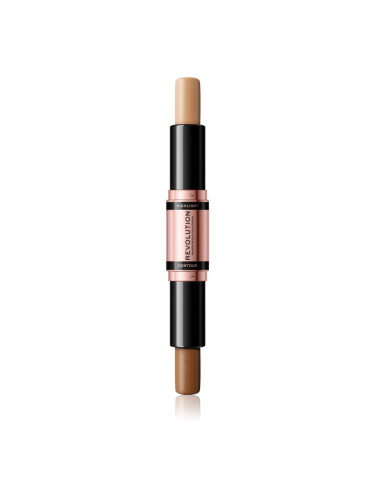Makeup Revolution Fast Base двустранна контурираща писалка цвят Medium 2x4,3 гр.