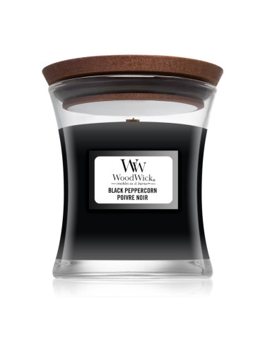 Woodwick Black Peppercorn ароматна свещ  с дървен фитил 85 гр.