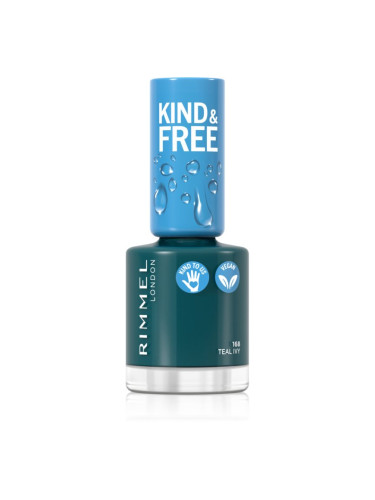 Rimmel Kind & Free лак за нокти цвят 168 Teal Ivy 8 мл.