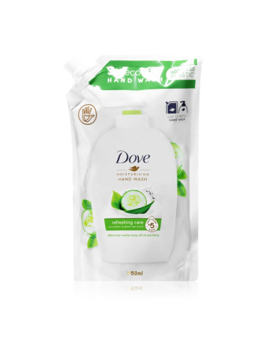 Dove Refreshing Care течен сапун за ръце пълнител Cucumber & Green Tea 750 мл.