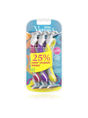 Gillette Venus 3 Plus самобръсначки за еднократна употреба 6 бр.