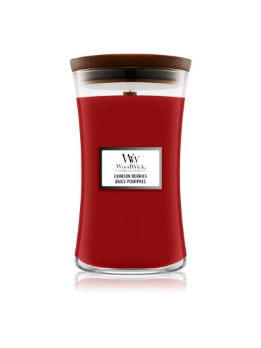 Woodwick Crimson Berries ароматна свещ с дървен фитил 610 гр.