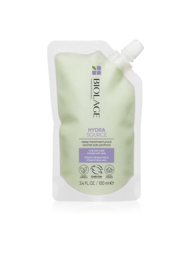 Biolage Essentials HydraSource дълбокопочистваща маска за суха коса 100 мл.