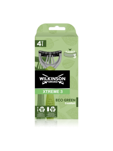 Wilkinson Sword Xtreme 3 Eco Green самобръсначки за еднократна употреба за мъже 4 бр.