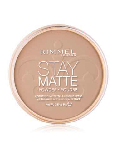 Rimmel Stay Matte пудра цвят 010 Warm Honey 14 гр.