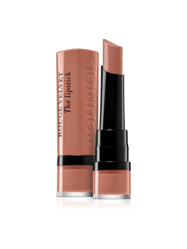 Bourjois Rouge Velvet The Lipstick матиращо червило цвят 01 Hey Nude! 2,4 гр.