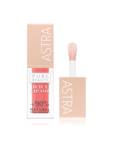 Astra Make-up Pure Beauty Juicy Lip Oil подхранващ блясък за устни цвят 01 Peach 5 мл.