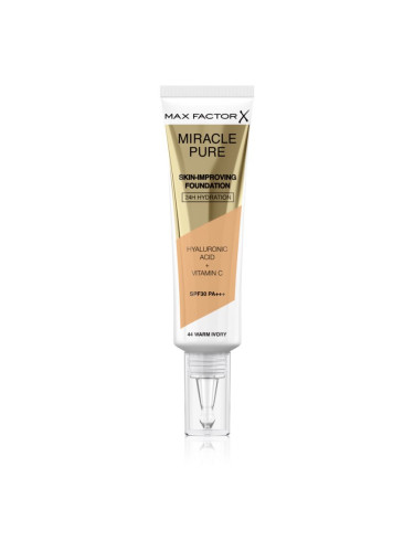 Max Factor Miracle Pure Skin дълготраен фон дьо тен SPF 30 цвят 44 Warm Ivory 30 мл.