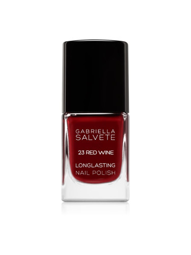 Gabriella Salvete Longlasting Enamel дълготраен лак за нокти със силен гланц цвят 23 Red Wine 11 мл.